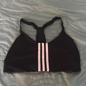 Adidas black and white sport bra
